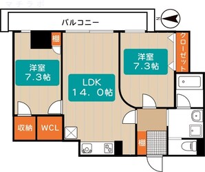 高岳駅 徒歩7分 2階の物件間取画像